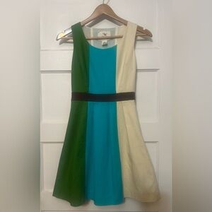 NWOT ANTHROPOLOGIE TABITHA GLANZ COLORBLOCK DRESS 
Size 0
